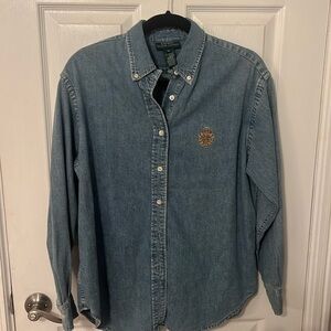 Ralph Lauren denim long sleeved shirt M
